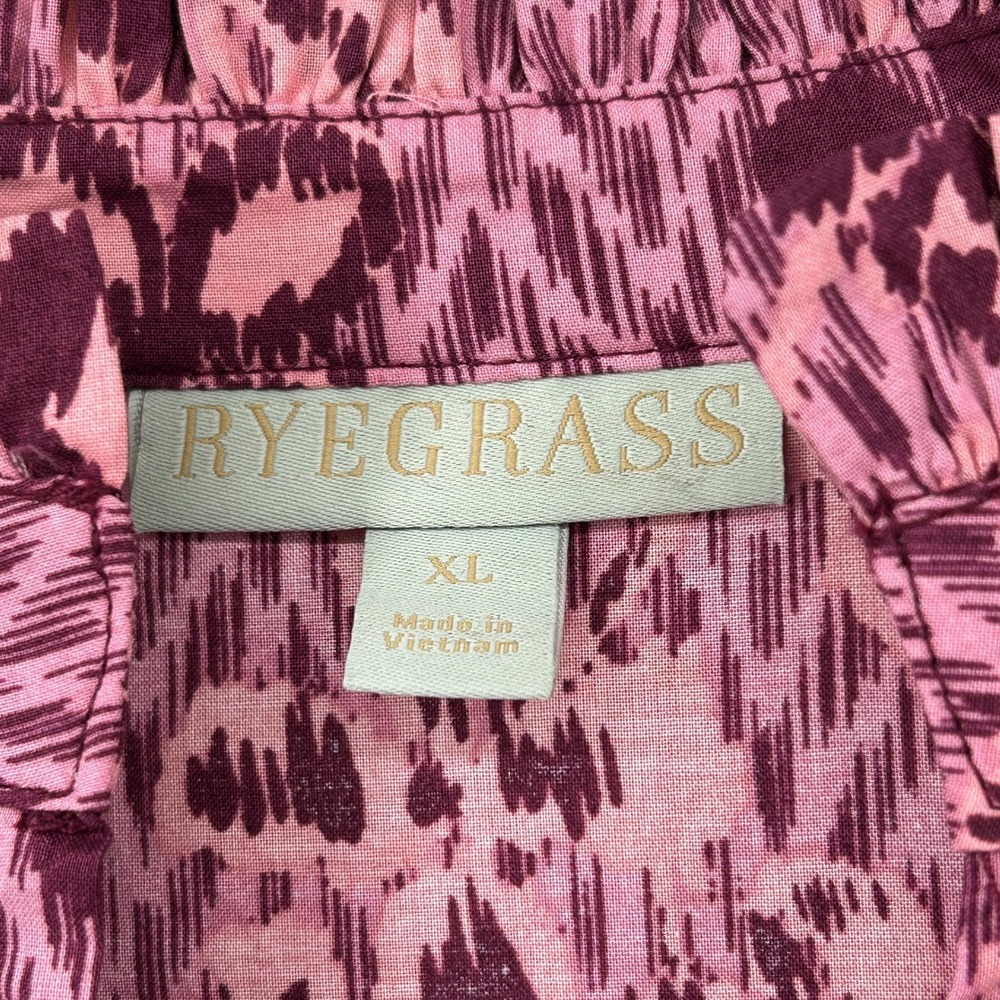 Ryegrass Purple Pink Floral Cotton Tiered Maxi Dress Long Sleeve XL NWT Boho - Picture 7 of 13